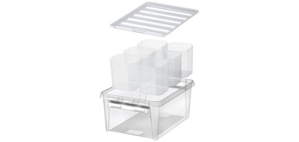 SmartStore Boîte de rangement CLASSIC 14 L + inserts, blanc