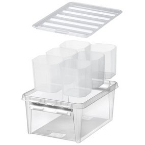 SmartStore Boîte de rangement CLASSIC 14 L + inserts, blanc