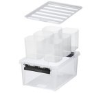 SmartStore Boîte de rangement CLASSIC 14 L + inserts, blanc