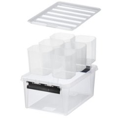 SmartStore Boîte de rangement CLASSIC 14 L + inserts, blanc