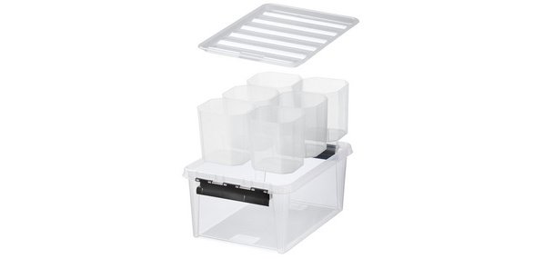 SmartStore CLASSIC 14 L Storage Box + Inserts, White