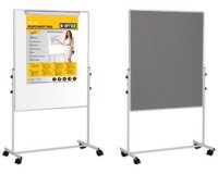 Tableau mixte mobile Duo, tableau blanc / feutre