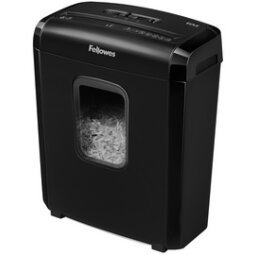 Fellowes powershred 6m paper shredder micro-cut shredding black