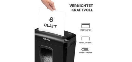 Destructeur de documents Powershred 6M, noir