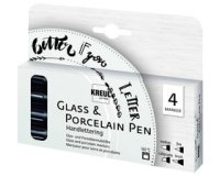 Marqueur pour porcelaine & verre, set de 4