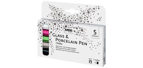 Marqueur Glass & Porcelain Pen Chalky, set de 5