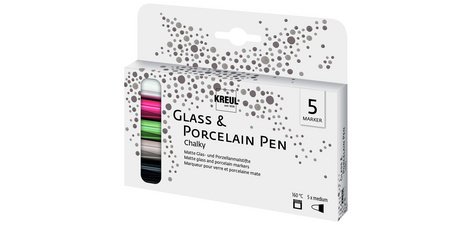 Marqueur Glass & Porcelain Pen Chalky, set de 5