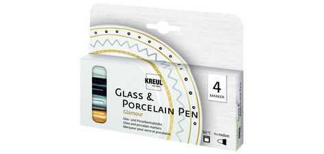 Marqueur Glass & Porcelain Pen Glamour, set de 4