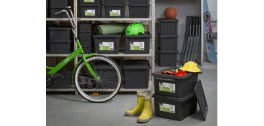 Recycled Storage Box 31, 32 liters, taupe