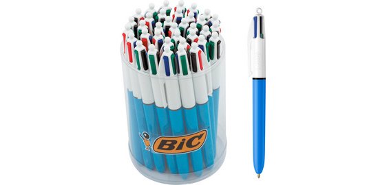 BIC Stylo à bille 4Colours Original, présentoir de comptoir