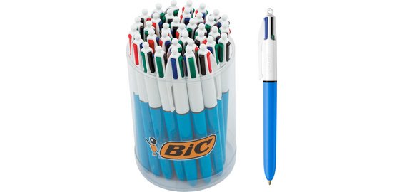 BIC Stylo à bille 4Colours Original, présentoir de comptoir