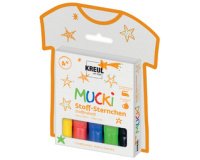 Feutre pour textile petites étoiles 'MUCKI', kit de 5