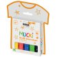 Feutre pour textile petites étoiles 'MUCKI', kit de 5