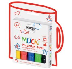 MUCKI Feutre pour porcelaine 'MUCKI', set de 5