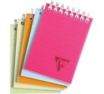 Bloc reliure intégrale Linicolor FRESH en-tête A7 160 pages détachables petits carreaux couverture plastique polypropyène rainuré Couleur aléatoire - Assortis