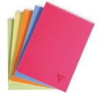 Bloc reliure intégrale Linicolor FRESH en-tête A4 160 pages détachables ligné couverture plastique polypropyène rainuré Couleur aléatoire - Assortis