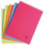 Bloc reliure intégrale Linicolor FRESH en-tête A4 160 pages détachables ligné couverture plastique polypropyène rainuré Couleur aléatoire - Assortis