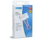 Pince double-clip, (L)19mm, blanc/or rose, 80 pièces