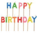 Bougie pour gâteau d'anniversaire 'Happy Birthday'