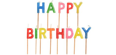 Bougie pour gâteau d'anniversaire 'Happy Birthday'