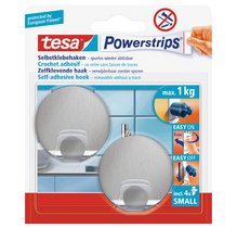 Powerstrips Crochet adhésif SMALL, métal, rond