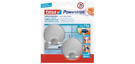 Powerstrips Crochet adhésif SMALL, métal, rond