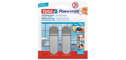 Powerstrips Crochet adhésif SMALL, métal, long