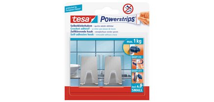 Powerstrips Crochet adhésif SMALL, métal, rectangulaire