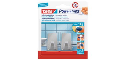 Powerstrips Crochet adhésif SMALL, métal, rectangulaire