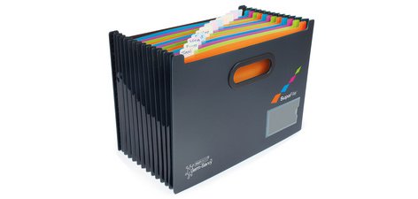 Trieur SupaFile, A4, 13 compartiments, noir