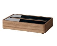 Présentoir pour cartes de visite, chêne, 30 cartes