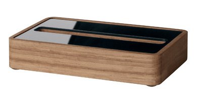 Display stand for business cards, oak, 30 cards