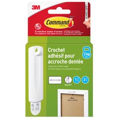 3M  Crochet en dents de scie pour tableaux, blanc