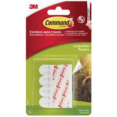 3M  Attaches posters, taille: S, blanc