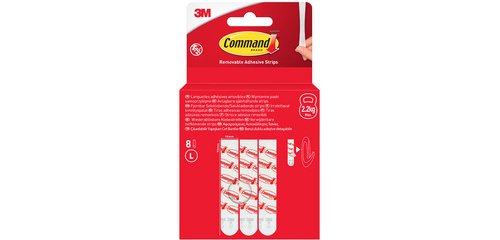 Tabs, large, white, blister pack of 8 pieces