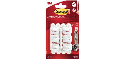 3M Mini-Haken, Kunststoff, Größe: S, weiß