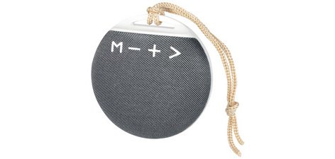 Haut-parleur bluetooth V4.2, dragonne, blanc/gris