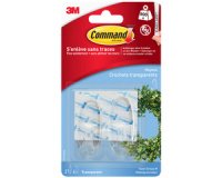3M  Crochet, oval, plastique, transparent, taille: M