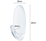 3M  Crochet, oval, plastique, transparent, taille: M
