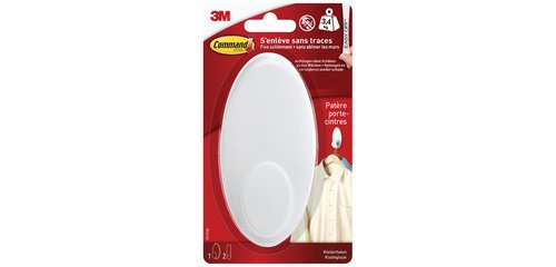 3M  Crochet pour vêtement, plastique taille XL blanc