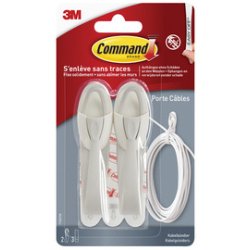 3M  Crochet porte-câbles, taille: M, blanc