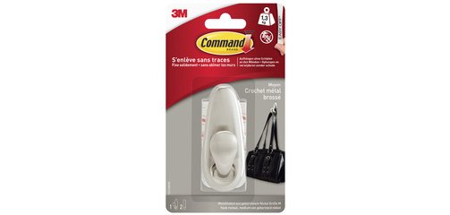 3M  Crochet en métal 'Classic', taille M, argent