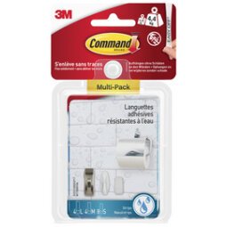 3M  Languette adhésive pour salle de bain, assorti