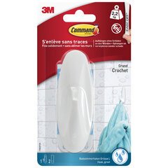 3M  Crochet pour salle de bain design, blanc