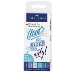 FABER-CASTELL Feutre PITT artist pen, étui de 6