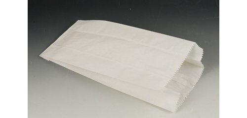 Sachet à soufflet en papier, blanc