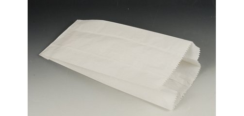 Sachet à soufflet en papier, blanc