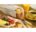 Sachet à soufflet en papier, blanc