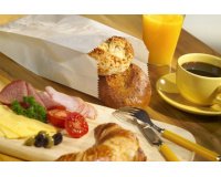 Sachet à soufflet en papier, blanc