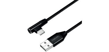 Câble USB 2.0, USB-A - USB-C mâle, 0,3 m, noir